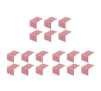 Tuminfar 18 PièCes Rayé Table de Mariage Polyester Table DéCor Rouge Blanc Rayé Design Nappe DéCor 12 X 108 Pouces