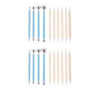 Tuminfar 20 Piece Outils de Stylet a Bille de pointage pour Mandala Rock Peinture, Artisanat d'argile de Poterie, Art de Gaufrage