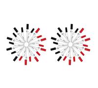 Tuminfar 20 Pinces Crocodiles Rouges et Noires, Petites Pinces Électriques en Métal pour Test Électrique de Batterie de Voiture