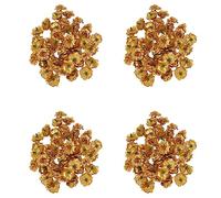 Tuminfar 200 Pieces Roses en Soie Clips de Mariee de Fleurs Artificiels Decoration de Mariage de Fleur Artificiel (Or)