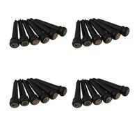 Tuminfar 24pcs Noir Coquille de Broches de Pont de Guitare avec Point D'Abalone Vert pour les Accessoires de Guitare Acoustique