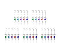 Tuminfar 25 PièCes Spirale Carillons ÉOliens Boule de Cristal Vent Spinner Pendentifs Crochet Rotatif Vent Carillon Queue pour Maison Jardin Cour DéCoration