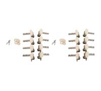Tuminfar 2Ensemble Machines Tuners Pegs Tuning Key avec Blanc Pearl Knobs 4L + 4R pour Mandolin