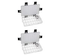 Tuminfar 2X Boîte à Palette de Stockage de Peinture, étui à Palette Hermétique 24 Puits Rester Humide pour Aquarelle, Gouache, Acrylique et Peinture à L'