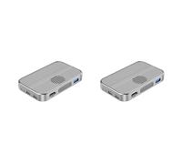 Tuminfar 2X Boîtier Magnétique pour SSD M.2 NVMe, Station d'accueil USB-C 10 Gbit/S avec Ventilateur, Compatible, 4K, 60 Hz, SD/TF, PD 100 W.