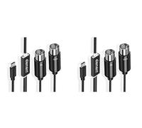 Tuminfar 2X Câble MIDI Vers USB C Type C Convertisseur MIDI USB avec Voyant pour Ordinateur D'Orgue électronique