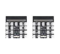 Tuminfar 2X Carte de Dérivation 17 Port 6Pin Module d'alimentation D'Affichage à LED Adaptateur de Carte Serveur pour 1200W 750W PSU GPU Exploitation Minière BTC ETH