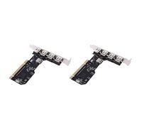 Tuminfar 2X Carte D'Extension PCI vers USB2.0 de Bureau PCI vers 5 USB2.0 480Mbp HUB Carte Adaptateur D'Extension de Puce
