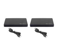 Tuminfar 2X Cassette de Disque Dur Mobile SATA vers USB 3.0 2,5 Pouces avec Câble USB3.0/2.0 pour Stockage Externe HDD SSD