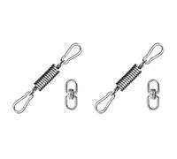 Tuminfar 2X ChaîNe de Pivotante en Acier Inoxydable avec Mousquetons et Ressort, Capacité de 1000 LB pour Sac Lourd, BalançOire de Gymnastique, Hamac