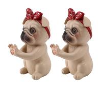 Tuminfar 2X Chien Chien Verres Titulaire Support Lunettes de Retenue Lunettes de Soleil Affichage Mignon Cadeau ()