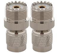 Tuminfar 2X Connecteur Adaptateur TNC Mâle vers PL259 UHF, Argent