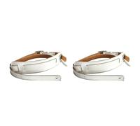 Tuminfar 2X Cuir et Boucle en MéTal Sangle de Guitare ÉLectrique Ceinture ÉPaulièRe RéGlable Sangles de Guitare Vintage-Couleur Blanche