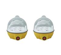Tuminfar 2X Cuiseur à Œufs : Cuiseur à Œufs Électrique d'une Capacité de 7 Œufs pour Œufs Durs, Œufs Pochés, Œufs Brouillés, Prise UE Jaune