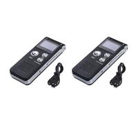 Tuminfar 2X Enregistreur Vocal 8G, Lecteur MP3 à Réduction de Bruit Haute Définition, Adapté Aux Réunions et Autres Occasions