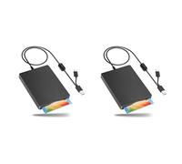 Tuminfar 2X Lecteur de Disquettes, Lecteur de Disquettes Externe 3,5 Pouces avec USB Type-C, Lecteur de Disquettes FDD Portable pour Ordinateur Portable
