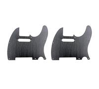 Tuminfar 2X Noir 8 Trous Télé Guitare Pickguard Métal Pick Guard pour Le Remplacement Standard Pickguard