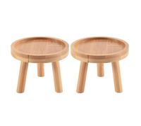 Tuminfar 2X Support de Plante en Bois Pot de Fleur Support de Base Tabouret Haut Tabouret Balcon Succulente étagère à Fleurs