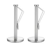 Tuminfar 2X Support de Porte-Serviettes en Papier avec Base pour Cuisine, Distributeur de Serviettes en Papier en Acier Inoxydable, Empêche Les Rouleaux de Papier de Tomber