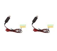 Tuminfar 2X USB 5V à 3V LR03 AAA Dummy Batterie Eliminators Câble pour Télécommande Radio LED Lumière 2m