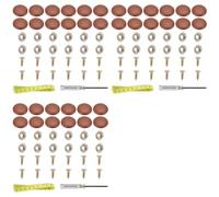 Tuminfar 3 Lot de Boutons Pression en Cuir pour Rembourrage, Idéal pour Capitonnage de Meubles, Lit, Canapé, Chaise, Siège Auto, Toit de Camping-Car, Marron