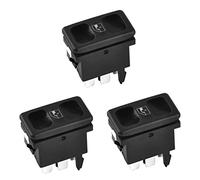 Tuminfar 3 PCS Voiture Noir en Plastique en Métal en Métal Power Window Bouton de Commande de Commande 191959855 BDP605 pour Golf MK2-1987 1988 1989