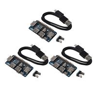 Tuminfar 3X 4 Ports Hub USB Chapeau pour 3/2 / Zero W Carte D'Extension USB À Uart pour Débogage en Série Compatible avec USB 2.0/1.1