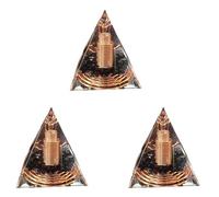 Tuminfar 3X 6Cm Cristal Gravier Spirale Pyramide Spirale Bobine Pyramide Fait à la Main Ameublement Artisanat Spirale Fil de Cuivre