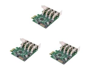 Tuminfar 3X Adaptateur de Carte D'Extension PCI Express à Profil Bas 4 Ports PCI-E vers USB 3.0 HUB 5Gbps SystèMes D'Exploitation USB1.1/2.0/3.0