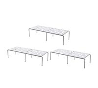 Tuminfar 3X Cuisine Extensible Comptoir étagère Organisateur Supports Salle de Bain sous éVier Garde-Manger Blanc