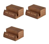 Tuminfar 3X Présentoir en Bois pour Porte-Disque Vinyle - Support de Couverture D'Album sur Table en Cours de Lecture - Support pour CD Simple, Étagère D'Affichage LP