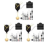 Tuminfar 3X Quartz Pendule DéClencheur Horloge Mouvement Carillon BoîTe à Musique ComplèTe Bricolage MéCanisme Mural PièCes de RéParation avec 12 Paires D'Aiguilles D'Horloge