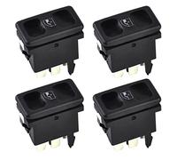 Tuminfar 4 PCS Voiture Noir en Plastique en Métal en Métal Power Window Bouton de Commande de Commande 191959855 BDP605 pour Golf MK2-1987 1988 1989