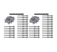 Tuminfar 40 Paires 1/8 Pouces Jeus de Garde-Corps de Câble 30 Degrés Rondelle Biseautée Goujon Fileté Terminal de Raccord D'Extrémité de Tension pour Terrasse