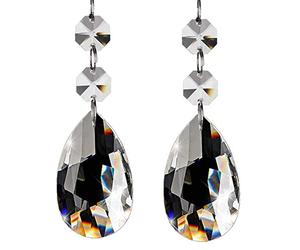 Tuminfar 40 Pièces Cristaux de Lustre, Pendentifs de Pièces de Lustre en Cristal de Larme de Cristal Clair, Cristaux Suspendus pour Les Lustres (50 mm, Clair)