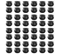 Tuminfar 48 Pièces Mini Chaudron Noir avec Poignée Mini Chaudron de Sorcière d'halloween Pot de Bonbons pour Halloween