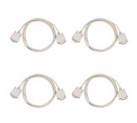 Tuminfar 4pièces 1,4M RS232 DB9 9 Broches Male A Video VGA Cable Adaptateur Male 15 Broches Gris Clair