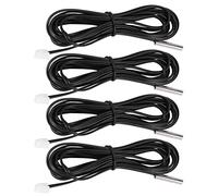 Tuminfar 4pièces 2M Thermistance Capteur de Temperature Etanche Fil de La Sonde 10K 1% 3950 Noir