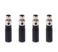 Tuminfar 4X XLR Mini 3 Broches Mâle à 4 Broches Adaptateur Audio Connecteur de Prise Adaptateur de Convertisseur de Signal Hi-FI pour Microphone Haut-Parleur