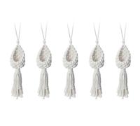 Tuminfar 5X Boho Macramé Air Plante Cintre Tillandsia Panier Suspendu Porte-Corde Fleur Décor à (10CM)