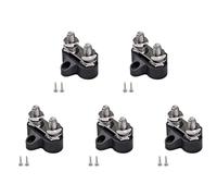 Tuminfar 5X Bornier Goujons M8 48V Bloc de Jonction Bus Bar Double Heavy Duty Goujon de Distribution D'Alimentation pour Camion RV Bateau, Noir
