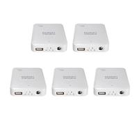 Tuminfar 5X Chargeur USB Portable Banque de Puissance USB Chargeur de Batterie Externe Boite de Puissance Chargeur de Secours Chargeur 4X AA pour 6plus Smartphones, Blanc