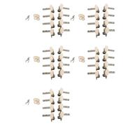Tuminfar 5X Machines Tuners Pegs Tuning Key avec Blanc Pearl Knobs 4L + 4R pour Mandolin