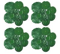 Tuminfar 60 Pièces 5 Sortes de Mousse Flottante Artificielle Feuilles de Feuilles de Lys Coussin Faux Feuillage étang Décor