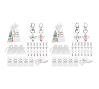 Tuminfar 60 Pièces Ange Gardien Porte-Clés Baptême Douche Mariage Souvenir Invité Cadeau Mariage Décoration Fête Noël Décor