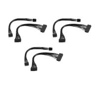 Tuminfar 6X Câble de Conversion de Puissance de Carte MèRe 24 Broches à 18 Broches, 8 Broches à 12 Broches, Prise en Charge de L'Alimentation ATX, Adapté pour Z440 Z640