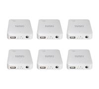 Tuminfar 6X Chargeur USB Portable Banque de Puissance USB Chargeur de Batterie Externe Boite de Puissance Chargeur de Secours Chargeur 4X AA pour 6plus Smartphones, Blanc