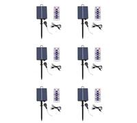 Tuminfar 6X Kits de Boîtier de Commande de Panneau Solaire 1200 MAh, Panneau de Batterie au Lithium pour Lampe à Bande LED 3,7 V 24 V, Charge CC