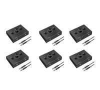 Tuminfar 6X Sélecteur Audio 3,5 mm, 2 Entrées 1 Sortie / 1 Entrée 2 Sorties Sélecteur Séparateur Audio, Boîtier de Commutation Audio, Bouton de Sourdine à Une Touche