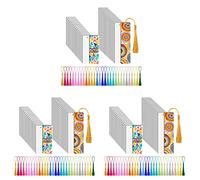 Tuminfar 90 Pièces Séries Marque-Pages Vierges de Sublimation, Produits Vierges de Sublimation Bricolage Marque-Page Projets D'Artisanat Sublimation Double Sublimation